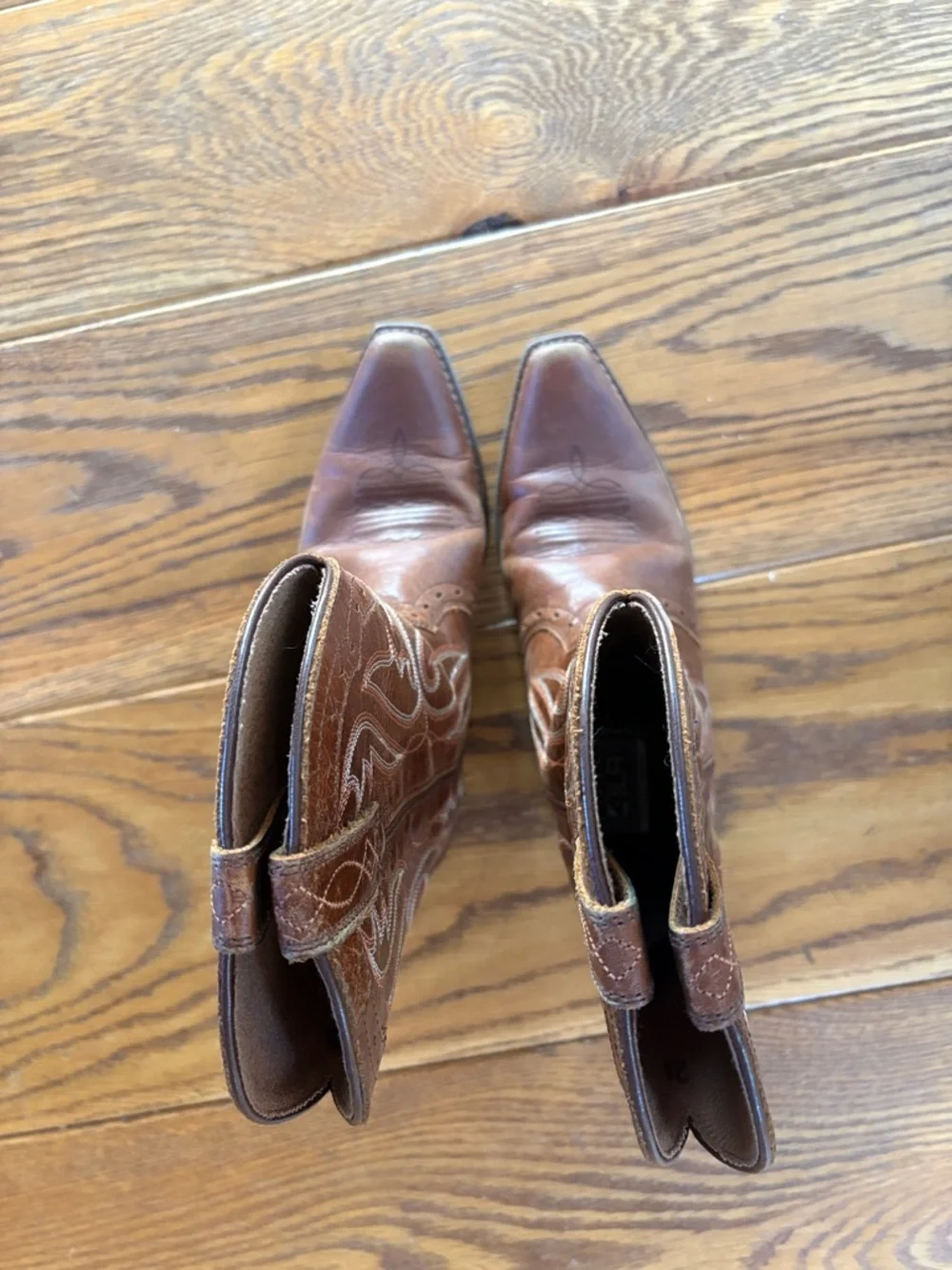 Ariat Classic kids Brown Leather Western Cowboy Boots - Picture 3 of 7